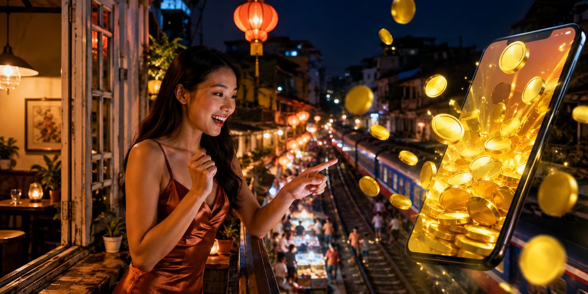 Người dùng Hà Nội trải nghiệm casino trực tuyến trên di động tại quán cà phê