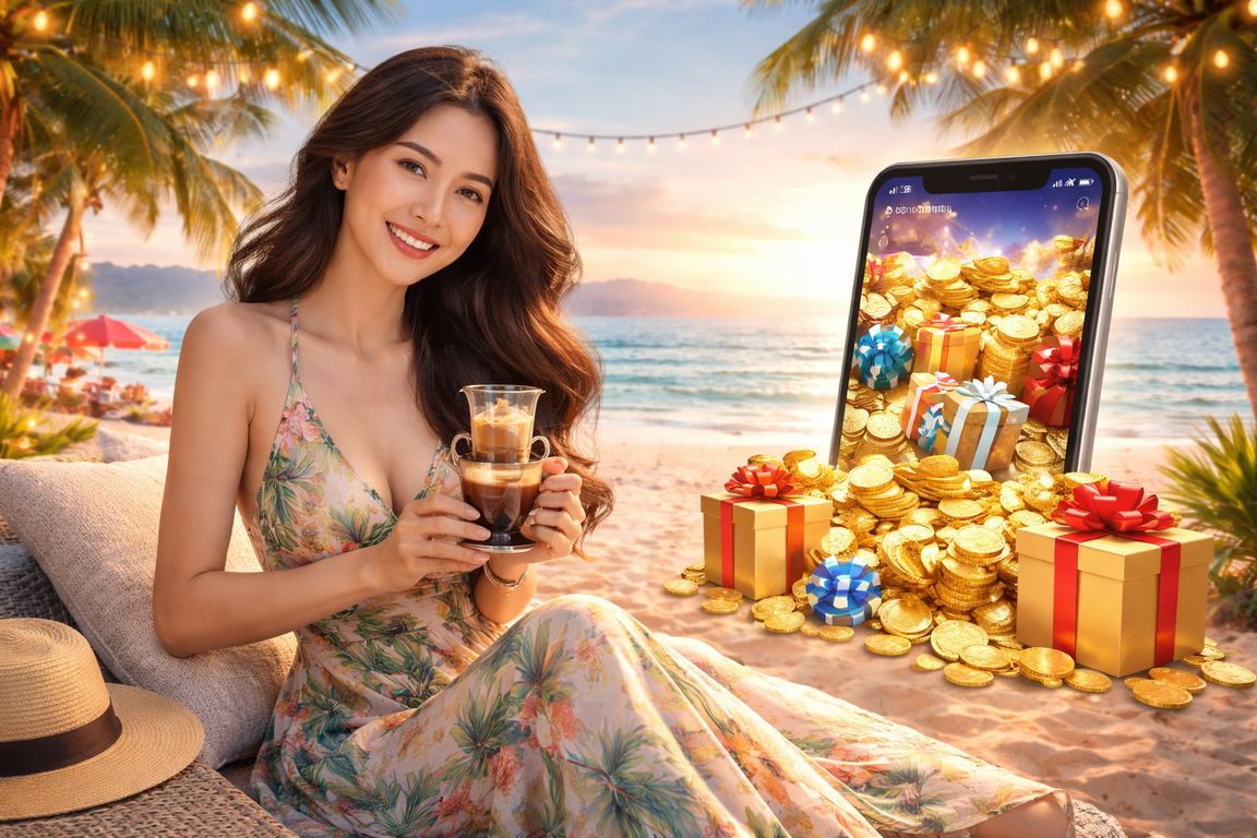Người dùng Vũng Tàu xem tỷ lệ kèo trên điện thoại trong quán cà phê buổi sáng